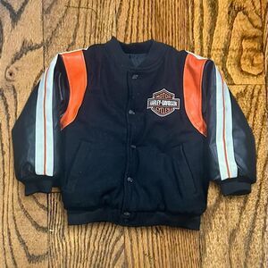 Kids Harley Davidson Reversible Varsity Puffer Jacket